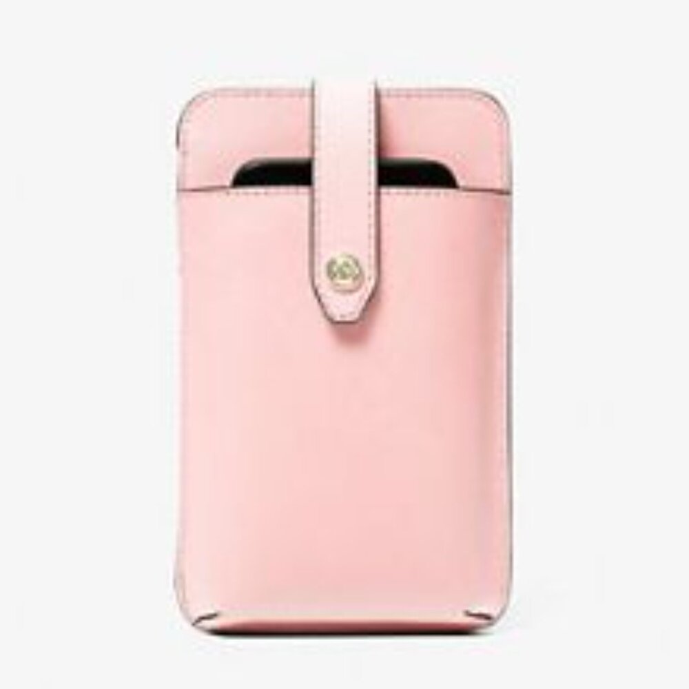 Saffiano Leather Smartphone Crossbody Bag Michael Kors NWT Powder Pink
